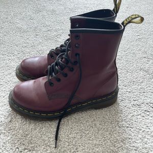 Size 6 red doc marten boots